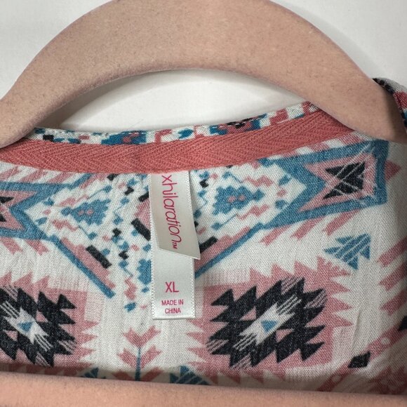 2/$24 Xhilaration Fringed Open Three Quarter Sleeve Kimono Top XL #A0298 TRB2 - Picture 4 of 6